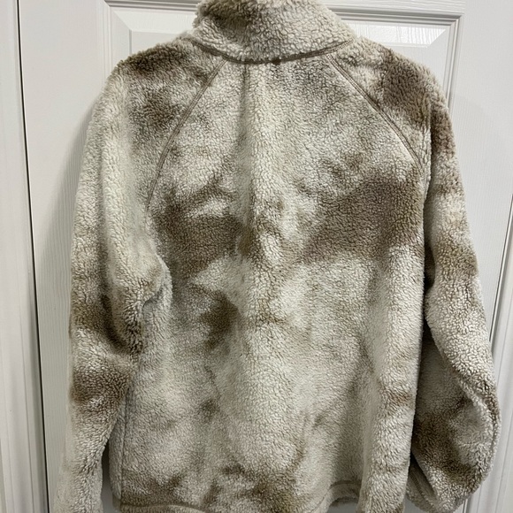 The North Face Ridge Printed Fleece Womens Flax Cloudy Dye Print Zip Up - Picture 5 of 7